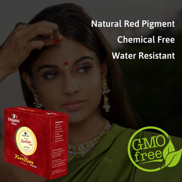 Organic Netra Sindoor/Kumkum Paste | Waterproof Long lasting, Smudge Proof Sindoor | Pure and Natural Deep Red Colour, Long lasting | Enriched with Natural and Organic Ingredients -8gm